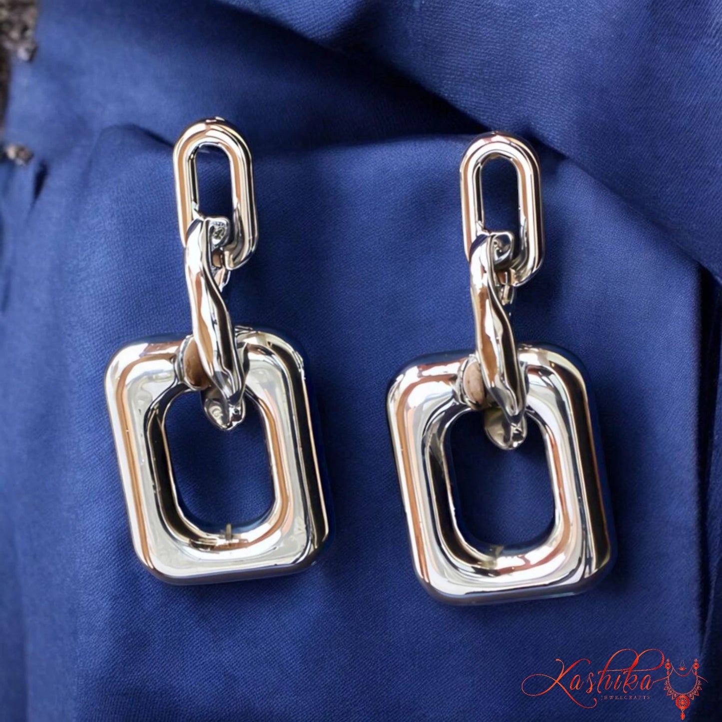 Geometric Drop Earrings - Stylish and Unique Design