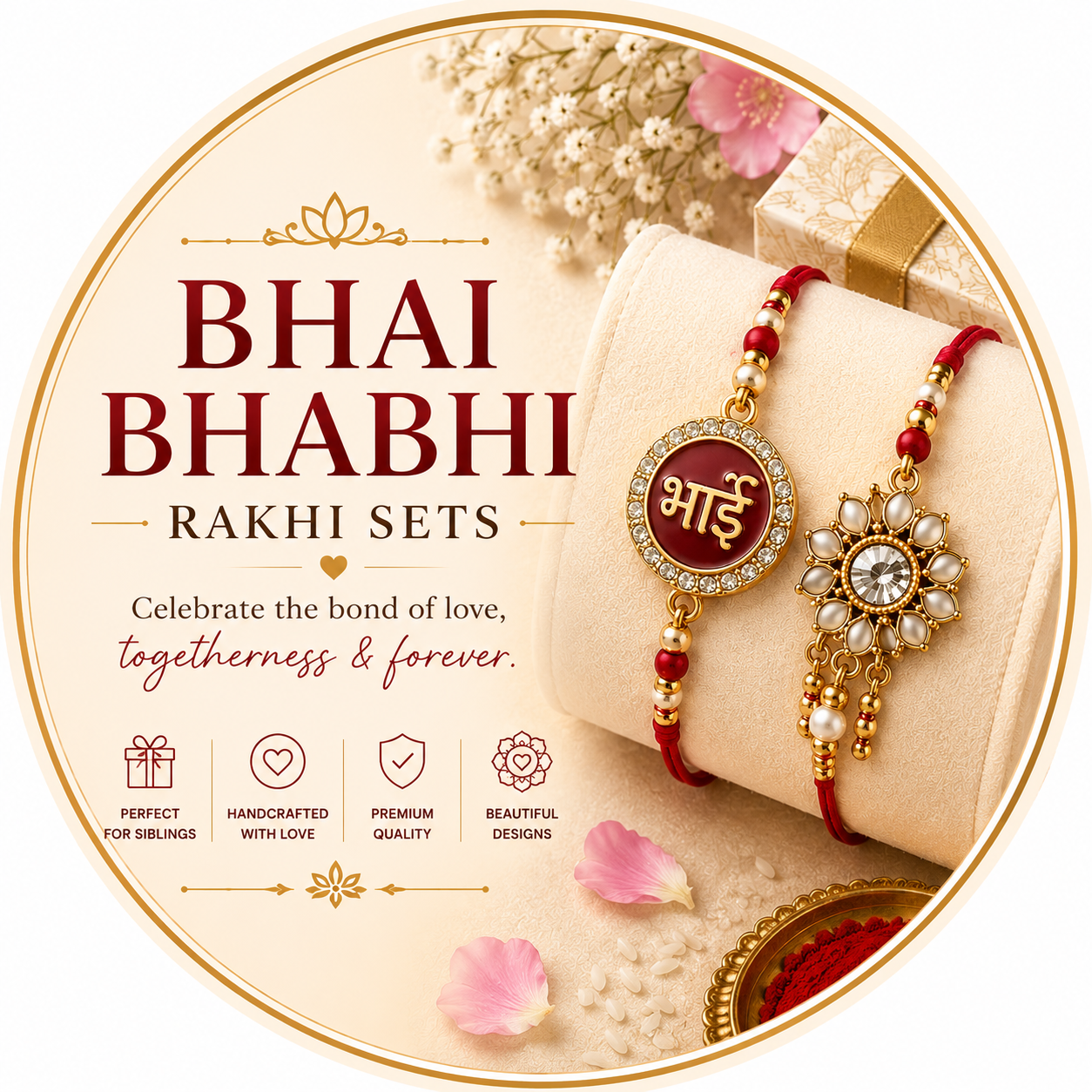Bhai Bhabhi Rakhi Sets | Designer Lumba & Couple Rakhi Collection 2026