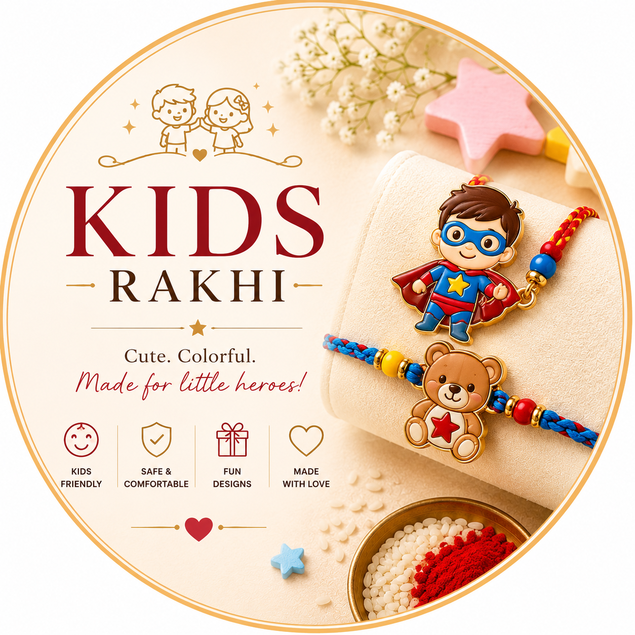 Kids Rakhi Collection 2026 | Cute & Fun Rakhis for Kids