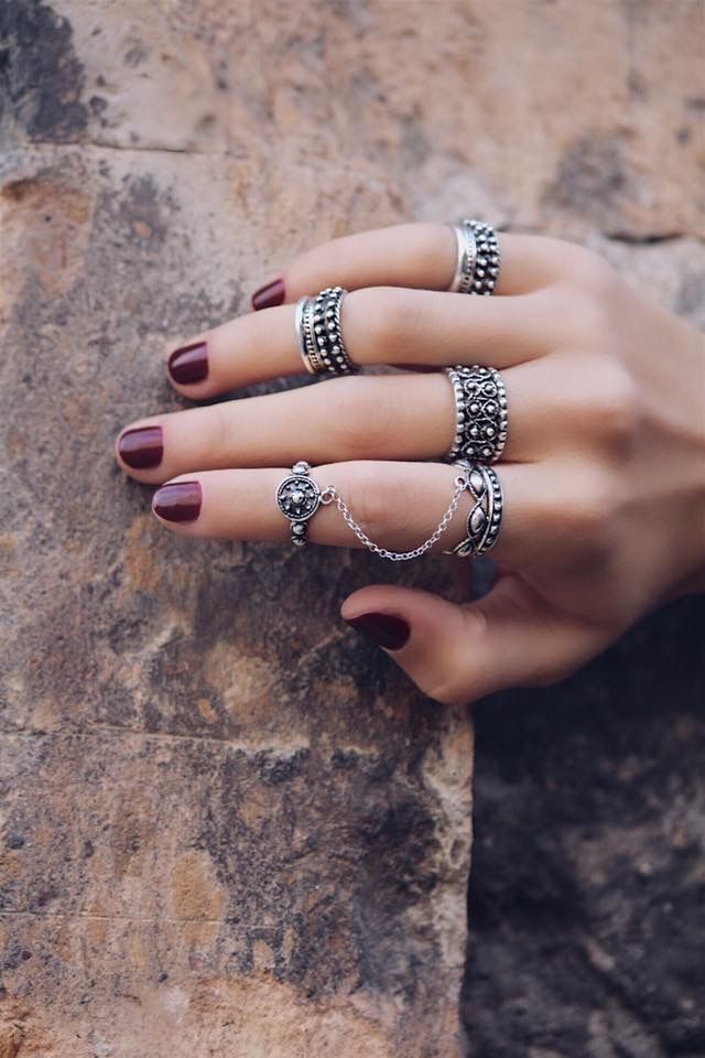 Oxidised Finger Rings