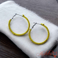Amber Sun Crochet Earrings - Kashika JewelCrafts