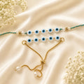 Evil Eye Bead Rakhi & Bracelet Set