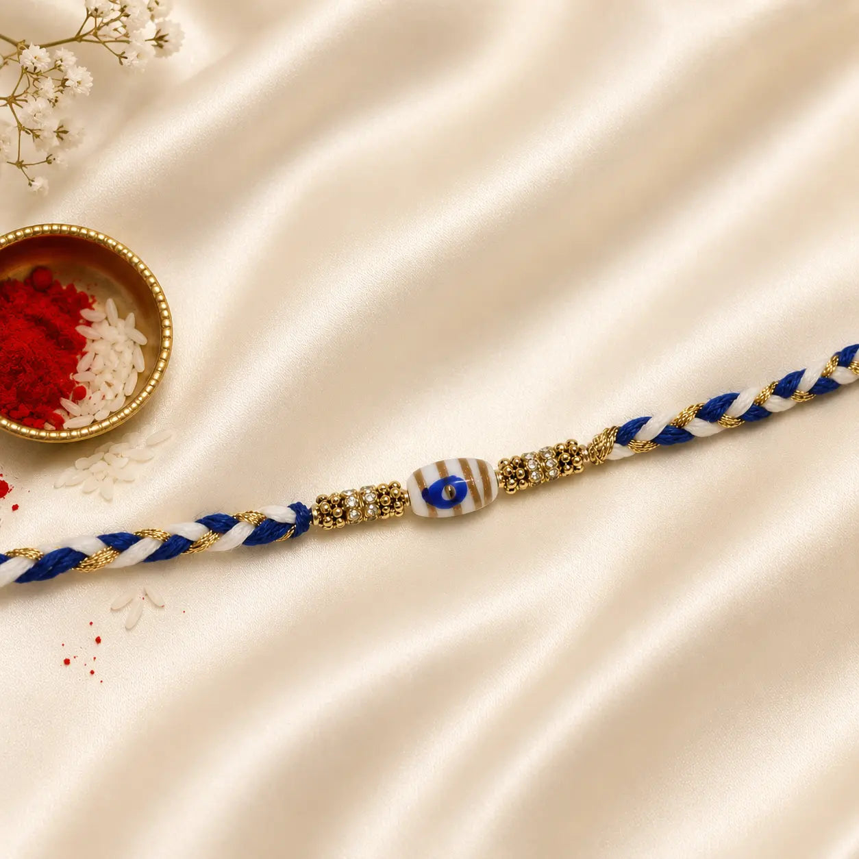 Blue Evil Eye Minimalist Rakhi