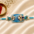 Blue Floral Designer Rakhi