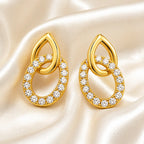 Gold-Tone CZ Link Necklace Set