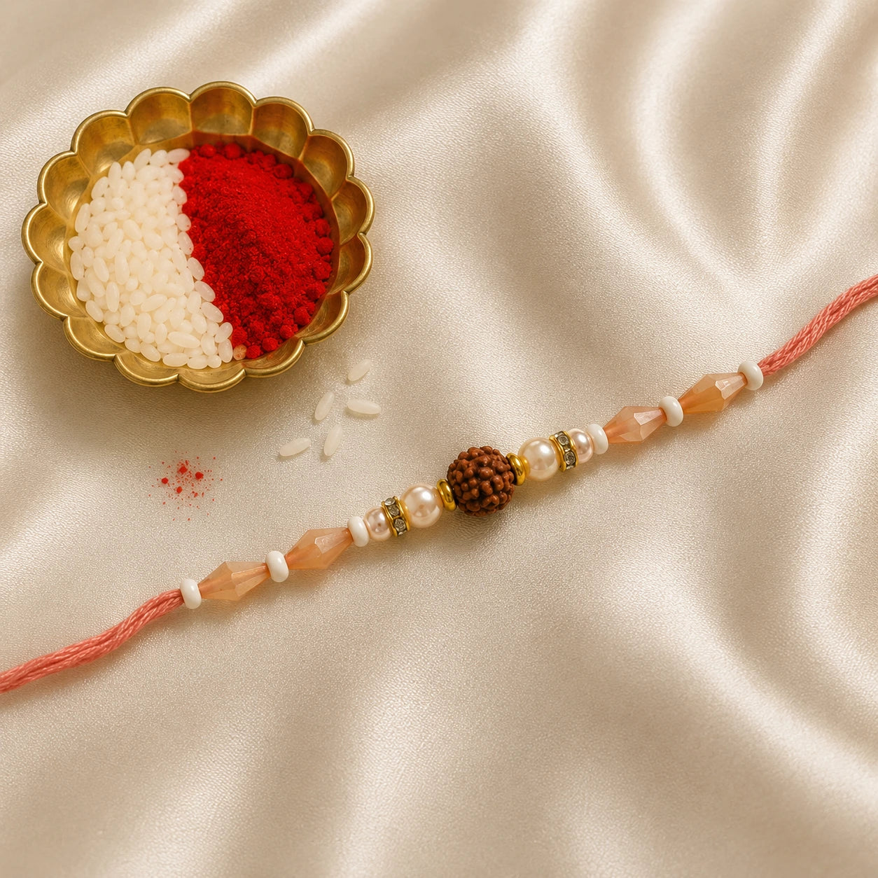 Rudraksha Pearl Designer Rakhi
