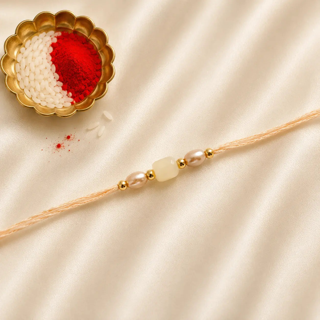 Minimalist Pearl Designer Rakhi