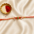 Peach Pearl Designer Rakhi