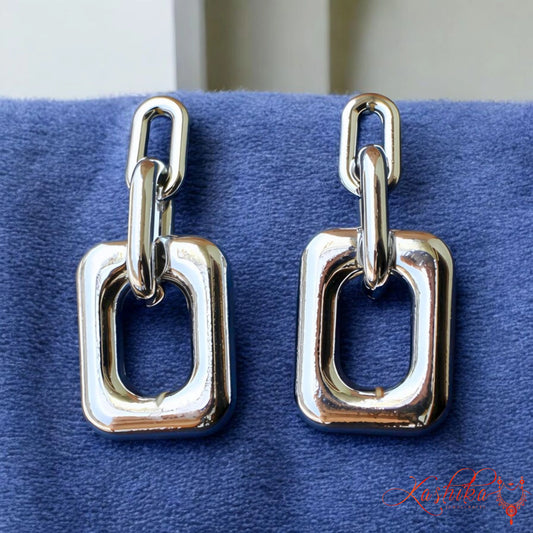 Silver Loop Drop Earrings - Elegant Design for Every Occasion
