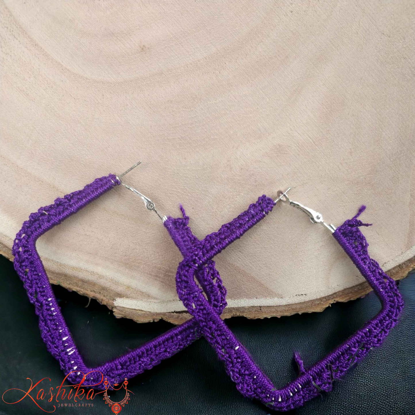 Purple Haze Crochet Earrings - Kashika JewelCrafts