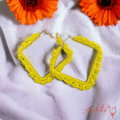 Sunshine Stitch Crochet Earrings - Kashika JewelCrafts