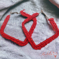 Cherry Twist Crochet Earrings - Kashika JewelCrafts