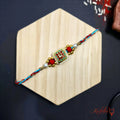 Meenakari Kundan Stone Rakhi with Beads product image by Kashika JewelCrafts