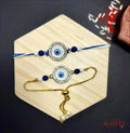 Evil Eye Couple Rakhi for Bhaiya Bhabhi - Re-wearable Bracelet set product image by Kashika JewelCrafts