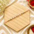 Minimalist Blush Crystal Bhai Rakhi
