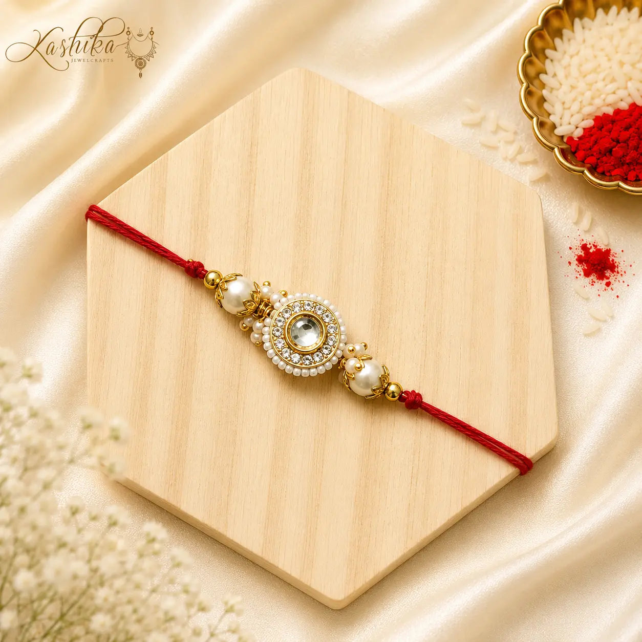 Pearl Kundan Bhai Rakhi