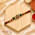 Emerald Kundan Pearl Bhai Rakhi