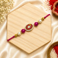 Pink Pearl Kundan Bhai Rakhi