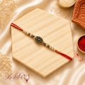 Antique Floral Oval Bhai Rakhi