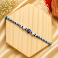 Blue Evil Eye Pearl Bhai Rakhi