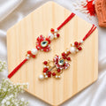 Handcrafted Lotus Kundan Rakhi Set  Premium Designer Rakhi product image by Kashika JewelCrafts