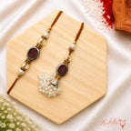 Brown Pearl Bhai Bhabhi Rakhi Set | Handcrafted Designer Lumba product image by Kashika JewelCrafts