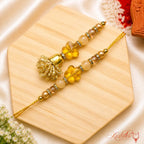 Handcrafted Amber Bhai Bhabhi Rakhi Set | Premium Designer Lumba product image by Kashika JewelCrafts