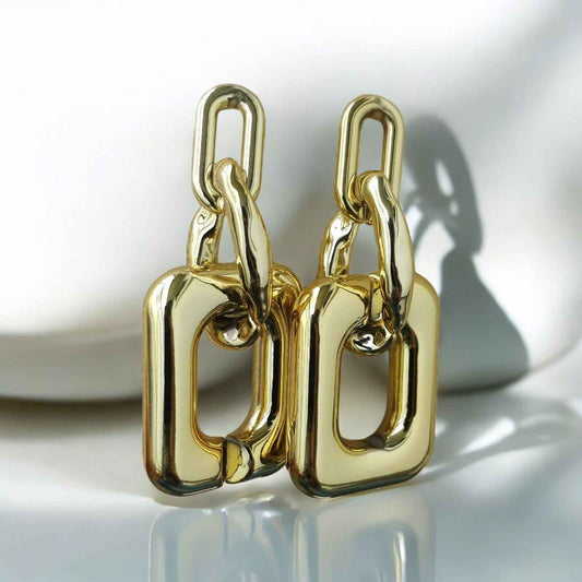 Classic geometrical drop earrings - Kashika JewelCrafts