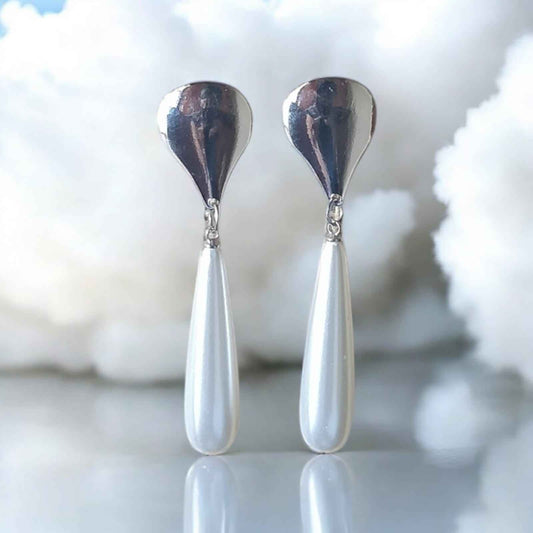 Ivory drop earrings - Kashika JewelCrafts