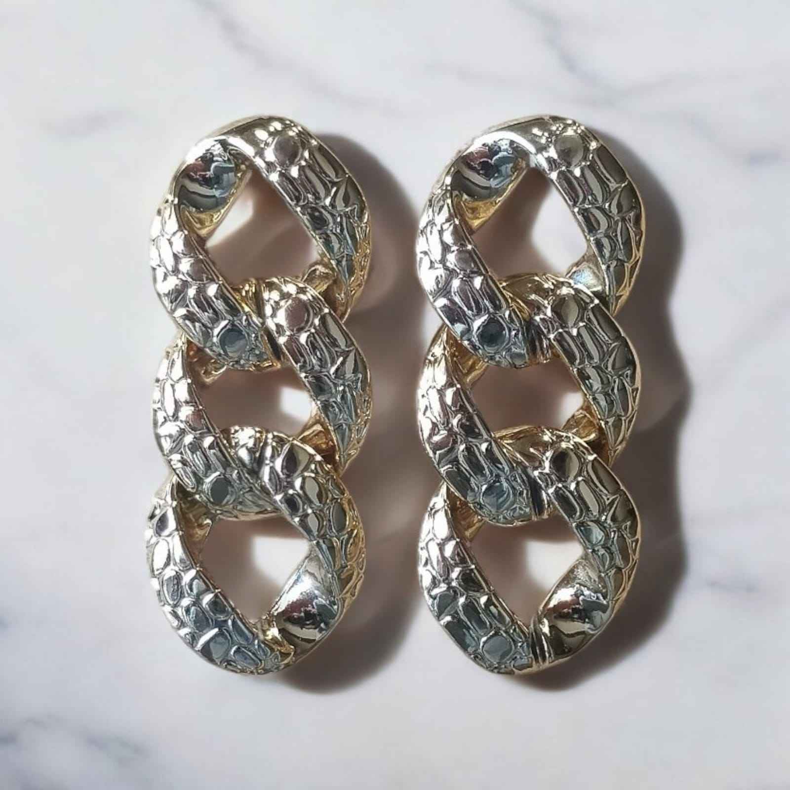 Gold tone drop earrings - Kashika JewelCrafts