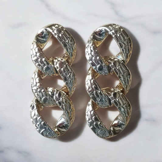 Gold tone drop earrings - Kashika JewelCrafts