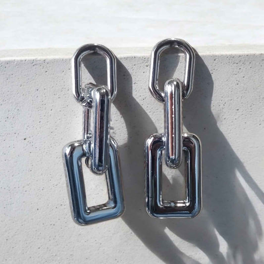 Chunky chain linked earrings - Kashika JewelCrafts