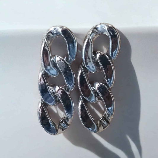 Infinite Glamour - Modern chain earrings - Kashika JewelCrafts