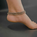 Traditional oxidised ghungaroo payal / anklet - Kashika JewelCrafts
