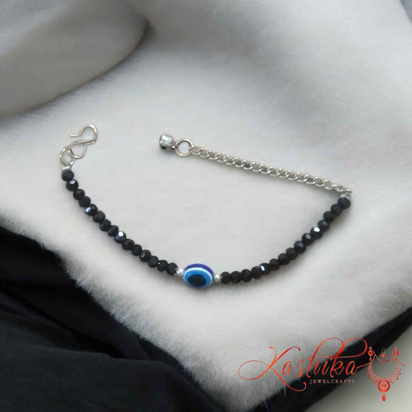 Adjustable evil eye anklets - Kashika JewelCrafts