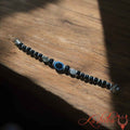 Evil eye anklets with silver beads - Kashika JewelCrafts