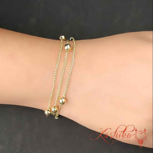 Multi layered chain bracelet - Kashika JewelCrafts