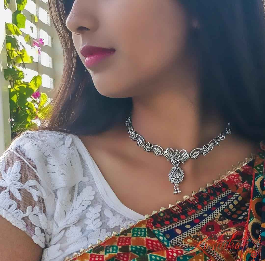 Minimal oxidized set - Kashika JewelCrafts