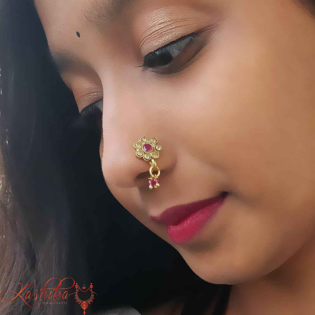 Rajasthani Nose Pin - Kashika JewelCrafts