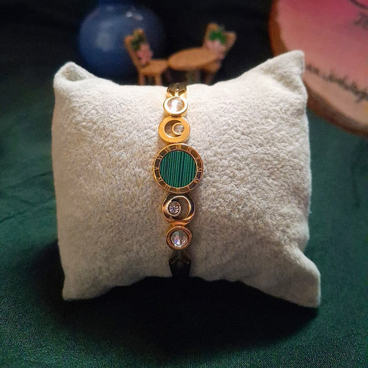 The Roman Malachite anti tarnish bracelet 🌿✨