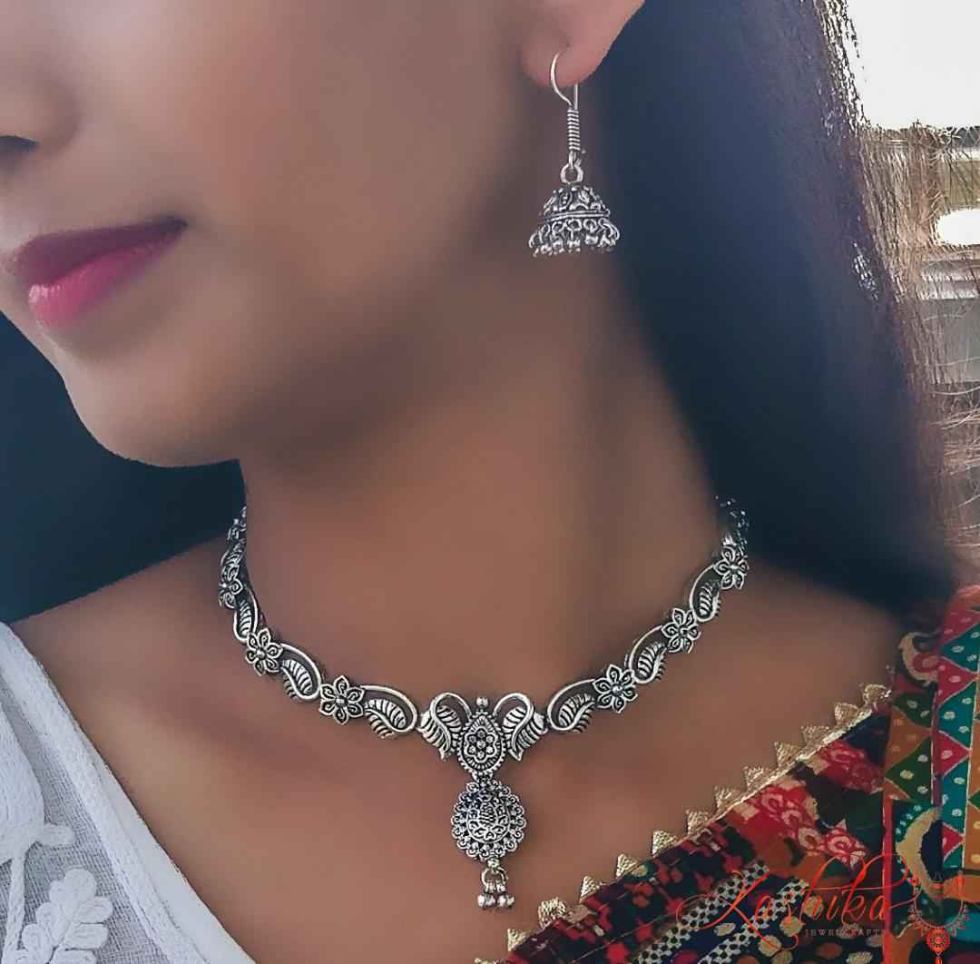 Minimal oxidized set - Kashika JewelCrafts