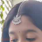 Oxidised set with maang tika - Kashika JewelCrafts