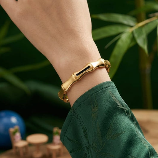 Golden Bamboo anti tarnish bracelet