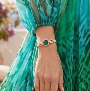 The Roman Malachite anti tarnish bracelet 🌿✨