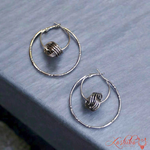 Black Metal Western Hoop Earrings – Bold & Stylish Statement Jewelry - Kashika JewelCrafts