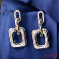 Geometric Drop Earrings - Stylish and Unique Design