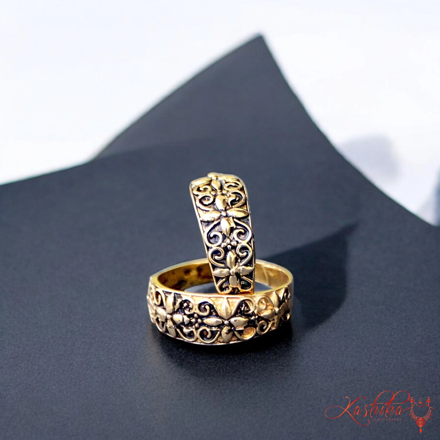 Women’s Oxidised Gold Toe Ring – Adjustable Brass Antique Finish Toe Ring for Women
